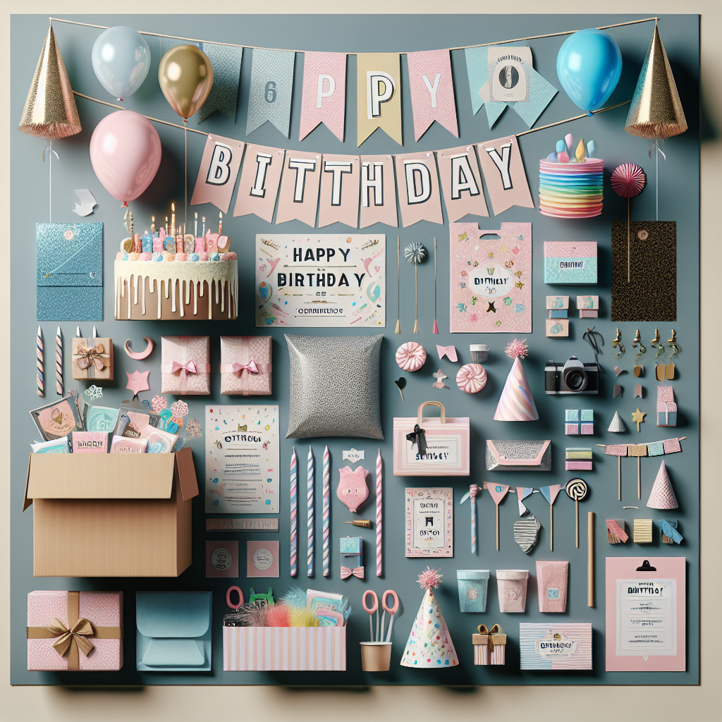 Party Propz Black & Gold 37-Piece Birthday Decoration Kit