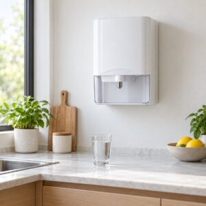 Generic wall-mounted water-purifier category image. AI-generated illustration; not the exact retail product.